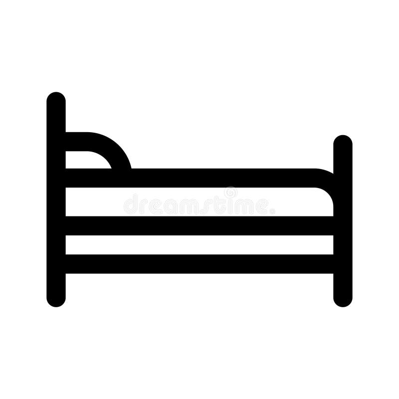 Check this beautifully design icon of bed in editable style, ready to use icon royalty free illustration