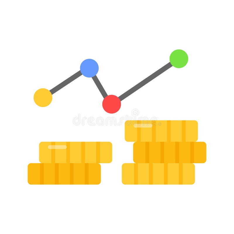 Check this beautifully designed icon of investment analysis in modern style royalty free illustration