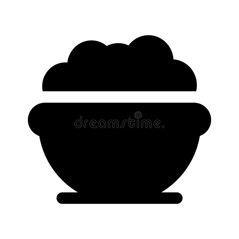 Check this beautifully designed icon of Rice Bowl in trendy style stock illustration