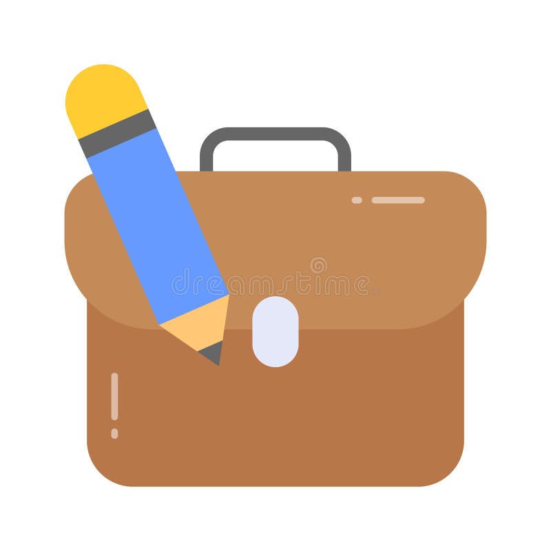 Check this beautifully designed portfolio bag vector design, ready to use icon royalty free illustration