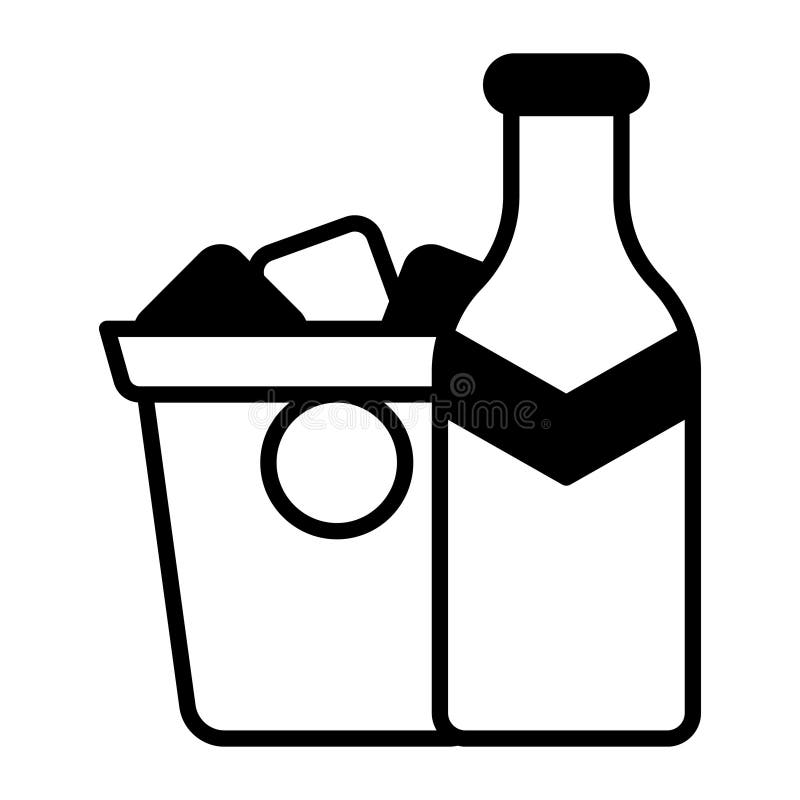 Check this beautifully designed vector of champagne bucket stock illustration