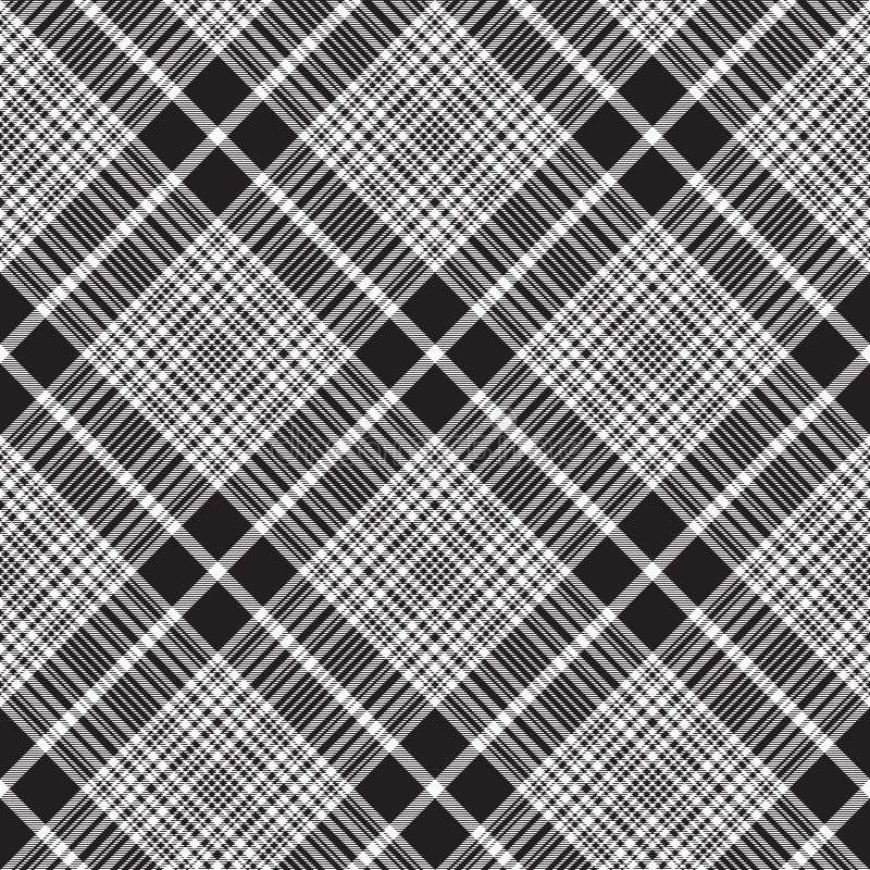 Check black white plaid seamless pattern royalty free illustration