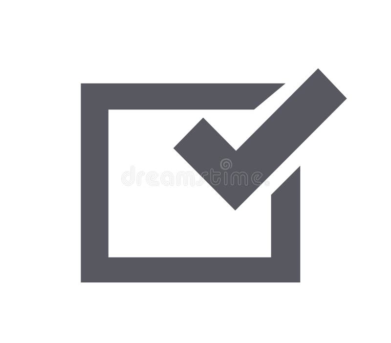 Check Box Icon, Vector Vote Yes Sign