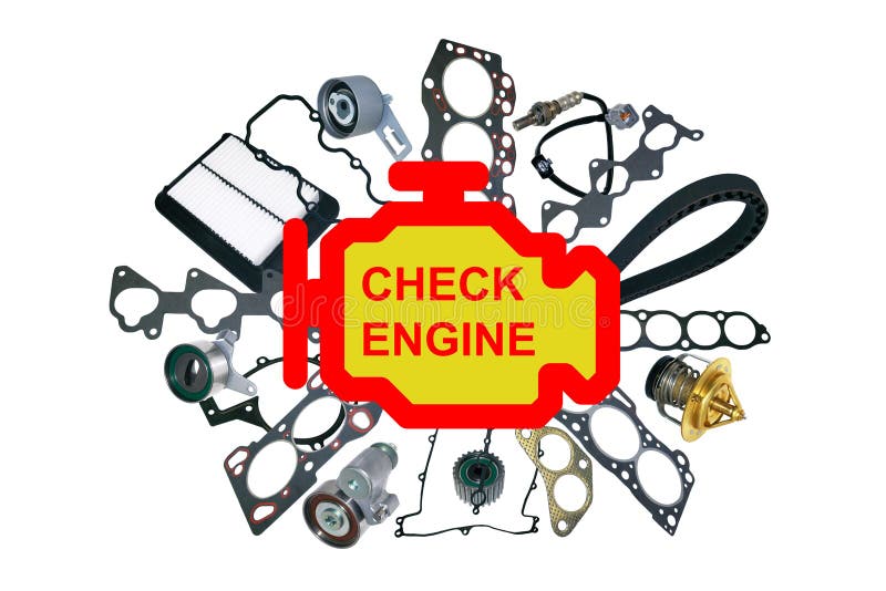 Check engine light symbol stock illustration. Illustration of