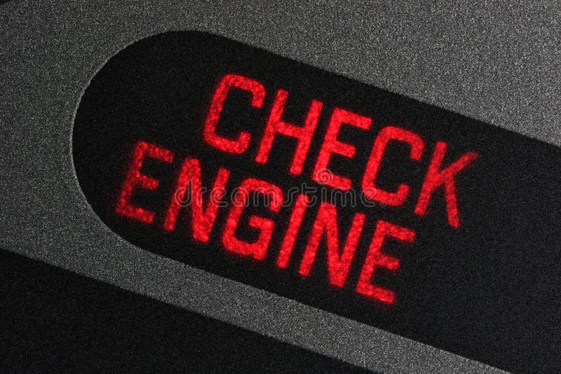 Skontrolovať motor upozornenie svetlo v auto prístrojová doska.