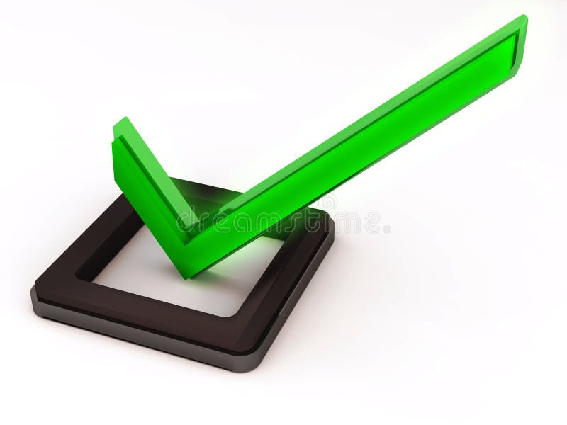 Check mark green royalty free illustration