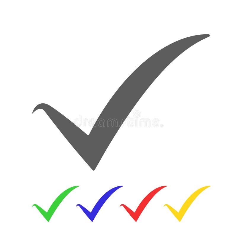 Check mark icon. Flat design style. Vector EPS10. royalty free illustration