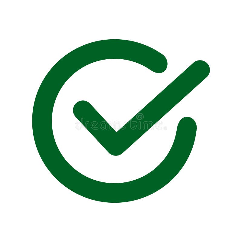 Check Mark Icon Symbol Vector Tick And Cross Signs Green Checkmark Icon Stock Vector Illustration Of Mark Green