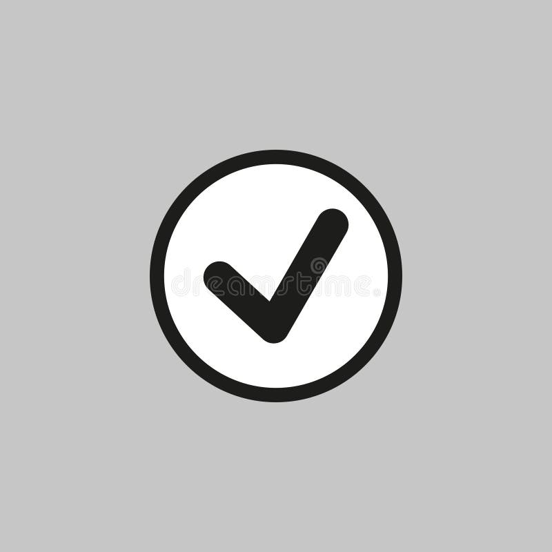 Check mark icon vector. Checklist icon symbol illustration. Verify, confirm icon vector illustration