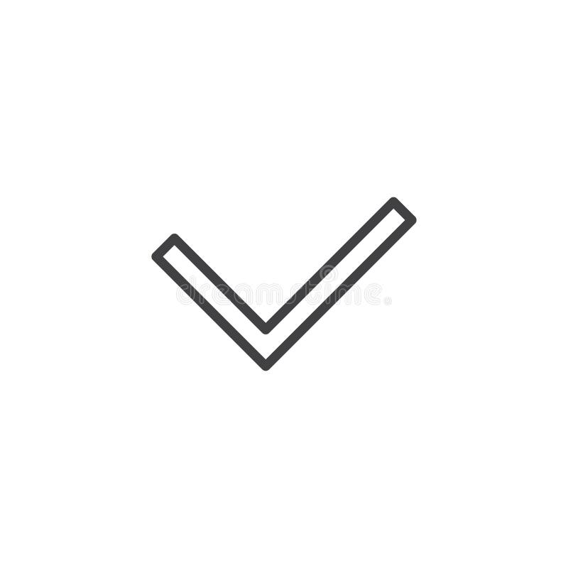 Check mark line icon stock illustration Check mark line icon stock illustration