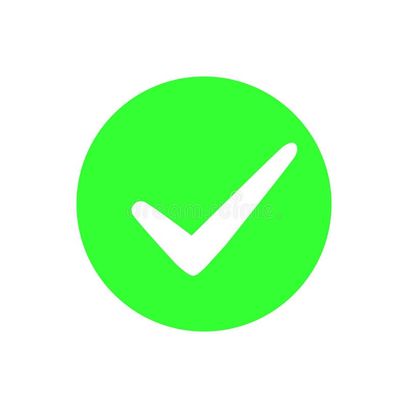 Check Mark Vector Icon. Tick Symbol, Tick Icon Vector Illustration StockVector - Illustration of sign, vote: 142679130