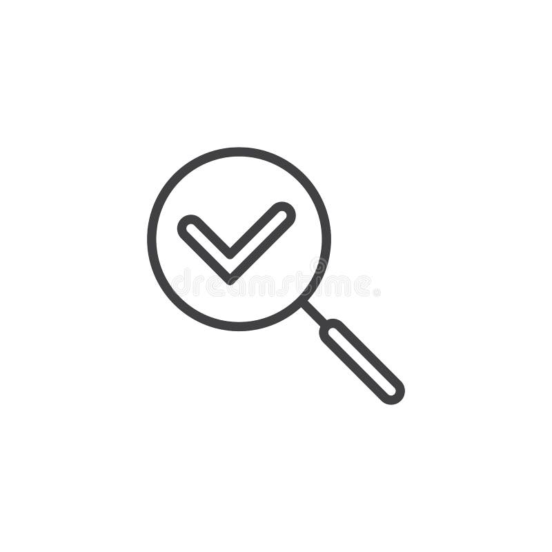 Check search outline icon vector illustration Check search outline icon vector illustration