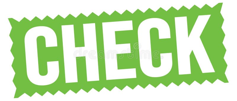 CHECK Text Written on Green Stamp Sign Stock Illustration ...