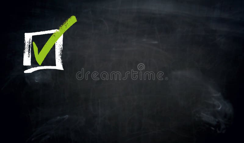 Checkbox chalkboard concept background royalty free stock images Checkbox chalkboard concept background royalty free stock images