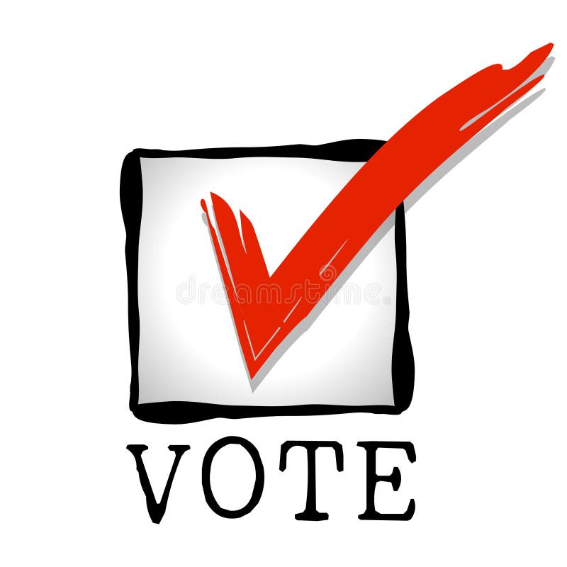 Checkbox Rode Stem vector illustratie