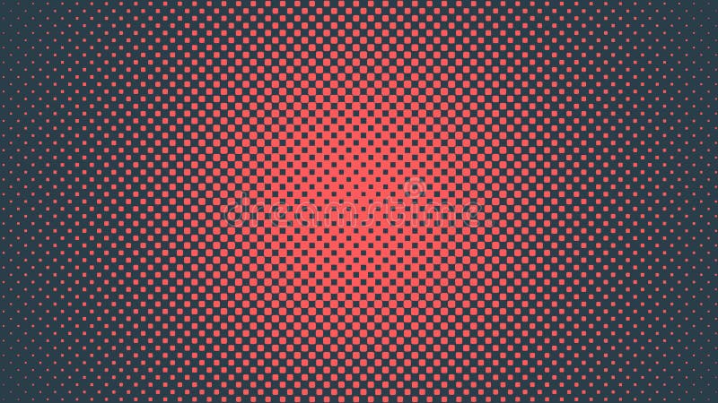 Checker Halftone Pattern Vector Circular Texture Red Blue Abstract Background royalty free illustration