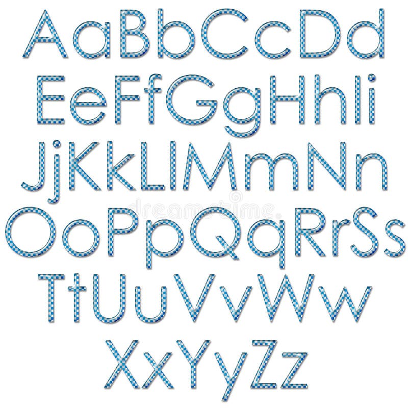 Checkered alphabet vector illustration