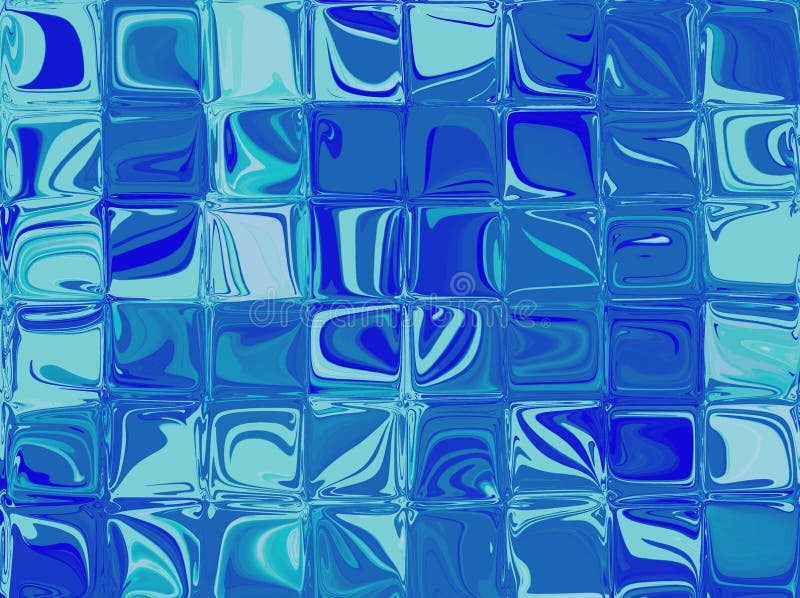Checkered background from blue turquoise square elements. royalty free illustration.