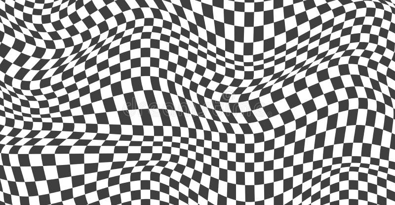 Checkered background with distorted squares