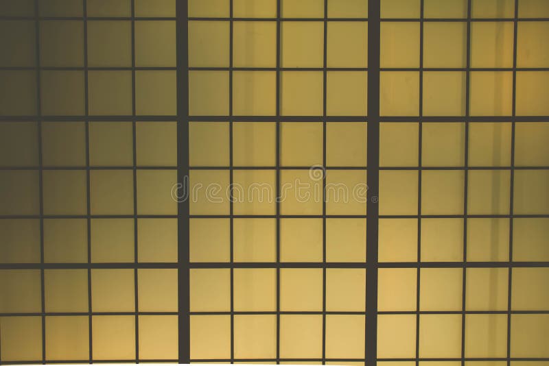 Checkered Ceiling in Japanese Style Stock Illustration - Illustration