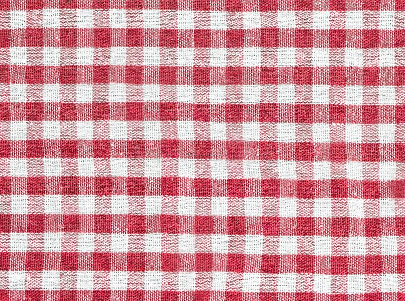 Checkered Gingham Tablecloth Red White Fabric Pattern Background Texture  Stock Image - Image of home, italy: 199608353