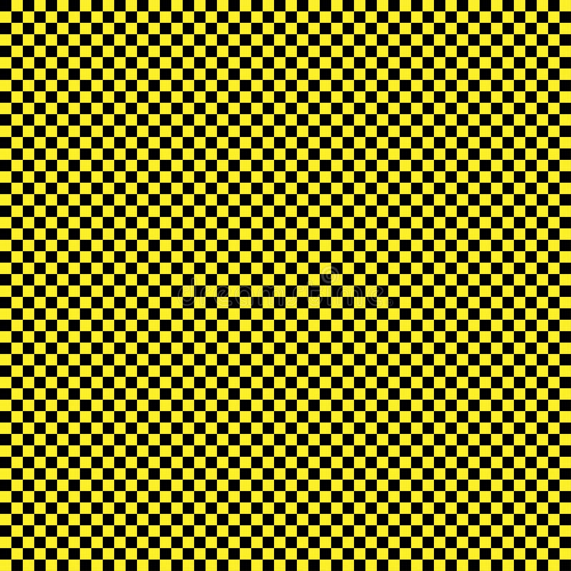 Checkered Seamless Pattern. Abstract Wallpaper, Black and Yellow