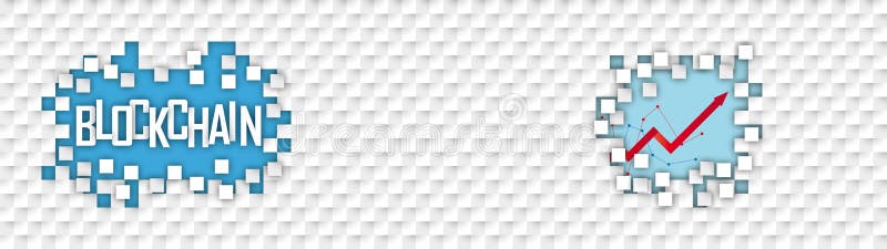 Checkered бумажное отверстие заголовка кроет рост черепицей Blockchain иллюстрация штока Checkered бумажное отверстие заголовка кроет рост черепицей Blockchain иллюстрация штока