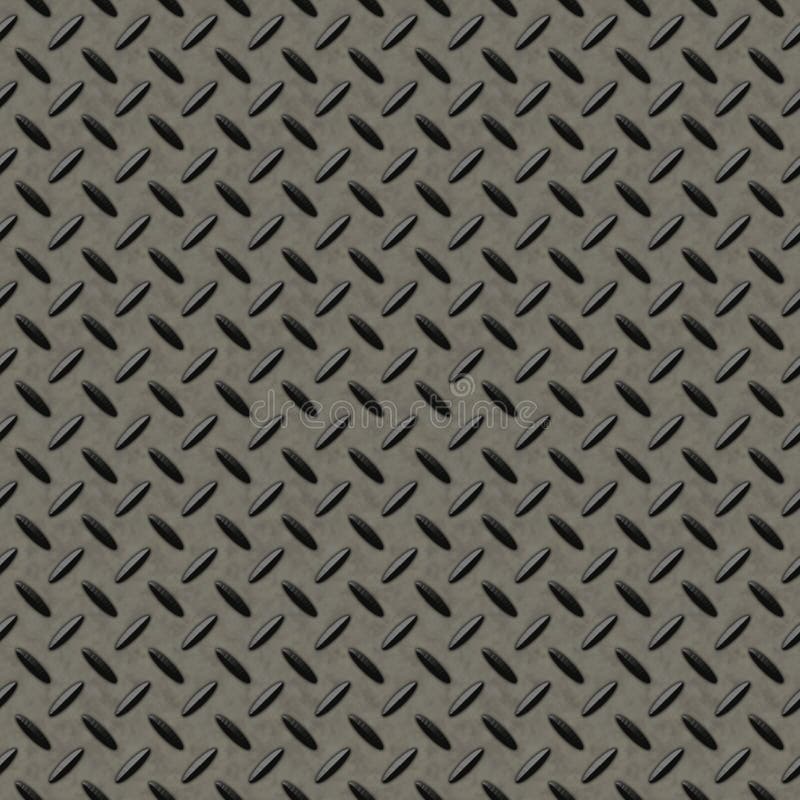 Checkerplate Metal Seamless Background Stock Illustration