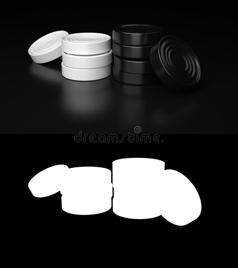 Checkers Game Pieces stock illustration