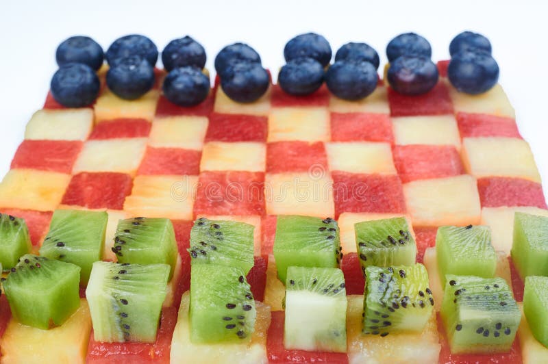 Checkers made from fruits stock image. Image of blueberry 74304807