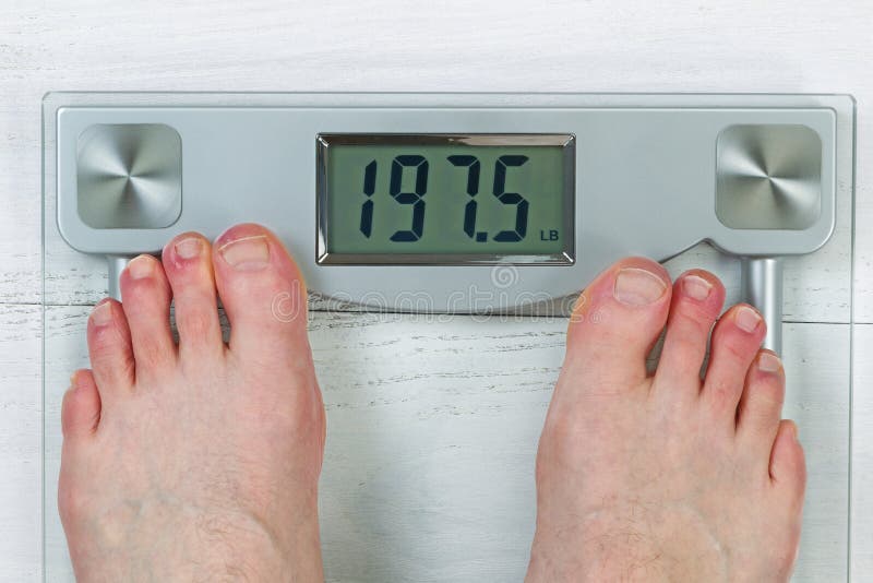 Checking Body Weight on Scale Stock Image Image of scale, heath 49527873