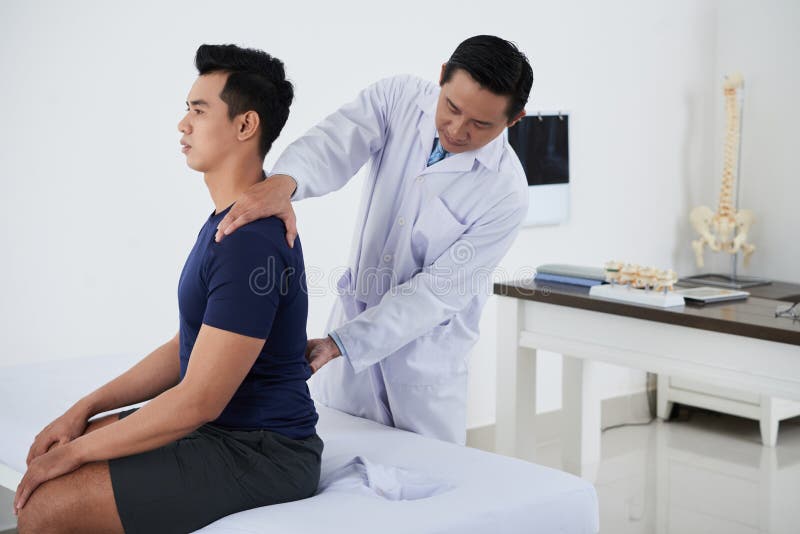 Checking spine stock image Checking spine stock image
