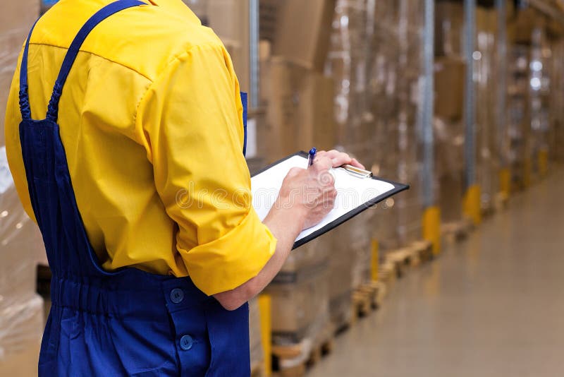 Checking stock condition stock photo