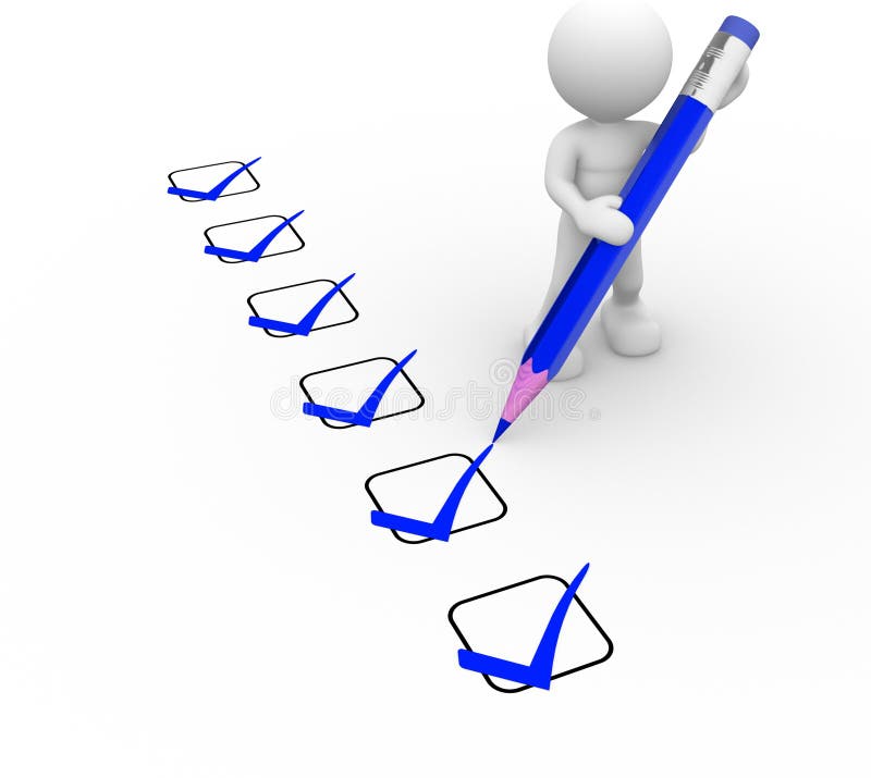 Человечек с галочкой для презентации без фона