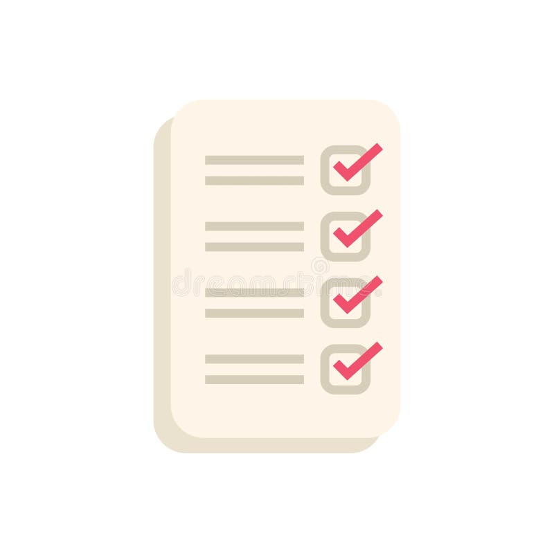 Checklist with check marks, task completed, to do list icon royalty free illustration