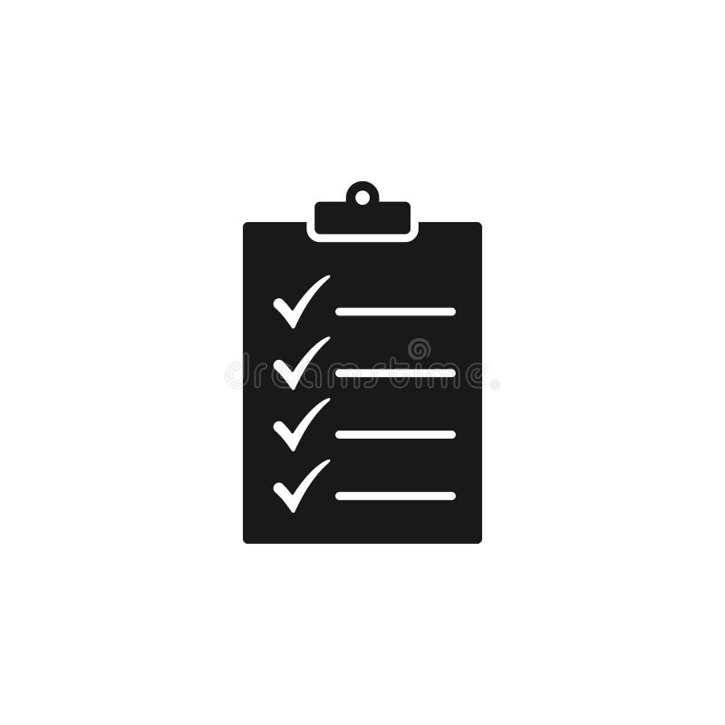 Checklist icon flat vector design royalty free illustration