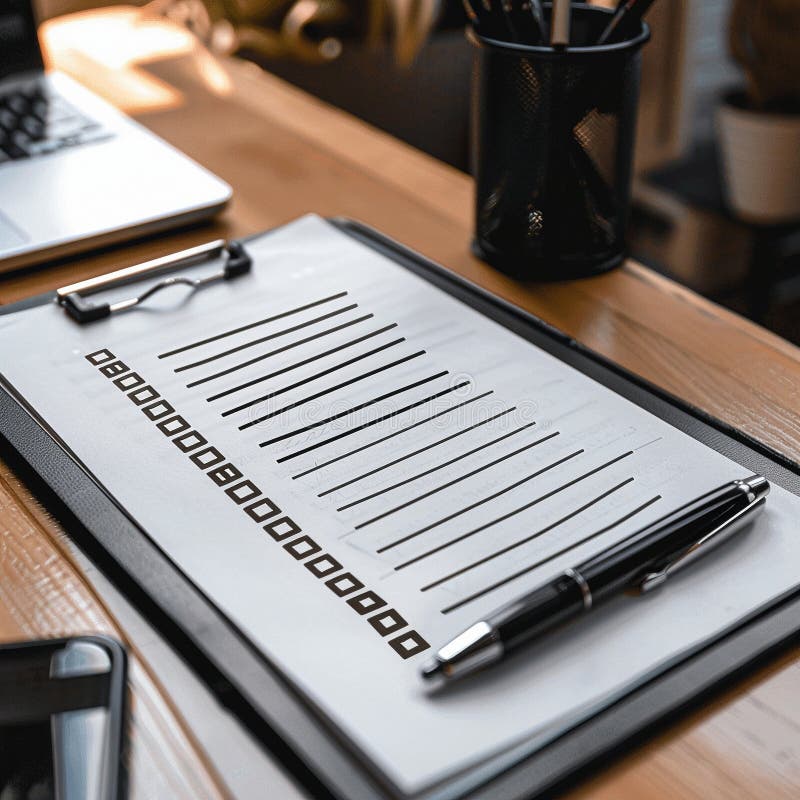 The checklist. A notebook. Business notebook. Planning. To-do list. High quality illustration. Paper clip check mark icon doodle illustration stock images, royalty-free photos and pictures