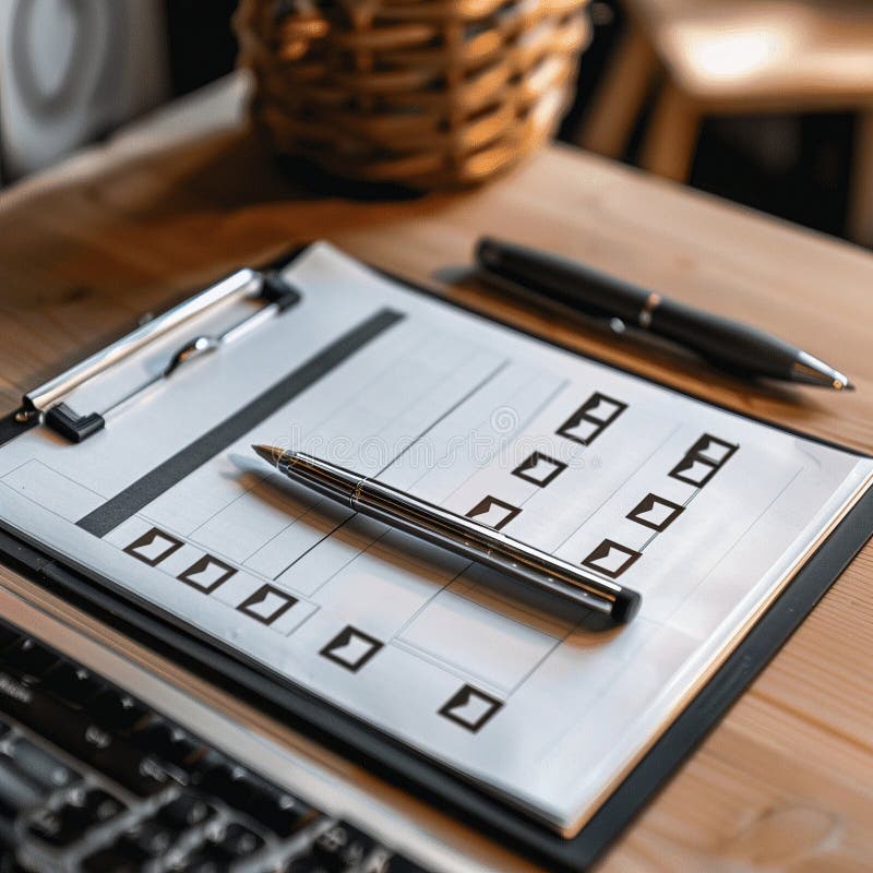 The checklist. A notebook. Business notebook. Planning. To-do list. High quality illustration. Paper clip check mark icon doodle illustration stock images, royalty-free photos and pictures