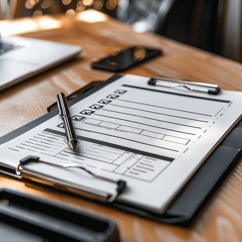 The checklist. A notebook. Business notebook. Planning. To-do list. High quality illustration. Paper clip check mark icon doodle illustration stock images, royalty-free photos and pictures