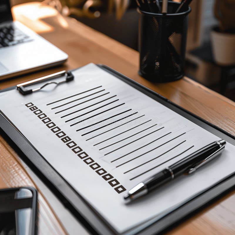 The checklist. A notebook. Business notebook. Planning. To-do list. High quality illustration. Paper clip check mark icon doodle illustration stock images, royalty-free photos and pictures