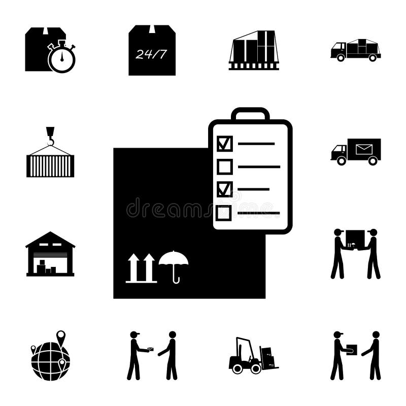 Checklist With Packing Box Icon Detailed Set Of Logistic Icons Premium Quality Graphic Design Icon One Of The Collection Icons Stock Illustration Illustration Of Speed Pictogram