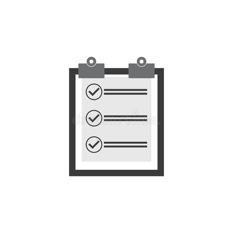 Checklisten-Ikonen-Vektor Checklistenvektorgraphikillustration lizenzfreie abbildung Checklisten-Ikonen-Vektor Checklistenvektorgraphikillustration lizenzfreie abbildung