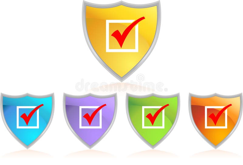 checkmark osłona royalty ilustracja checkmark osłona royalty ilustracja