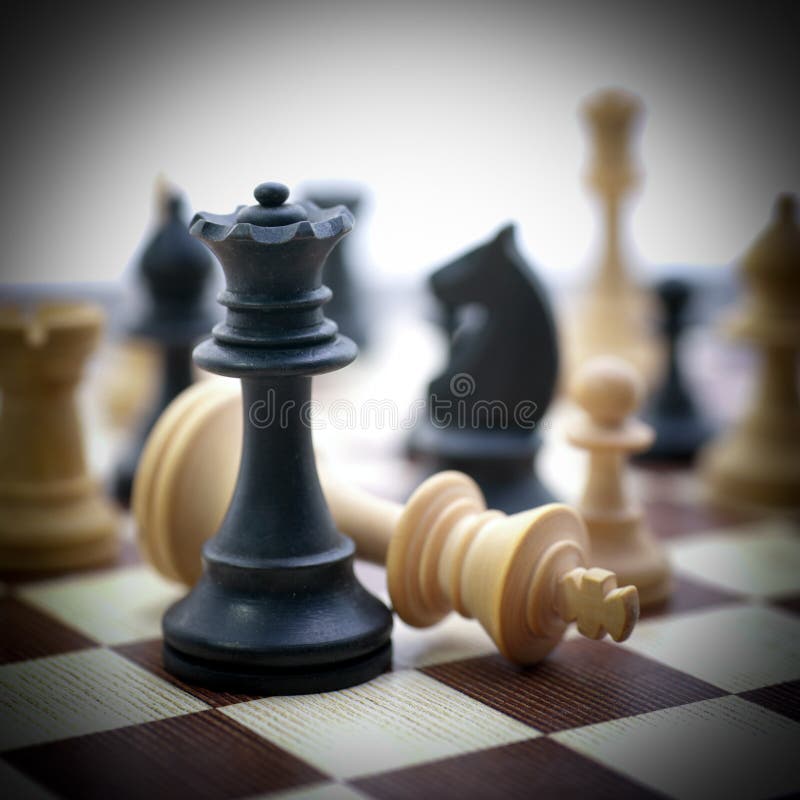 Jogo-Checkmate da xadrez foto de stock. Imagem de conquistar