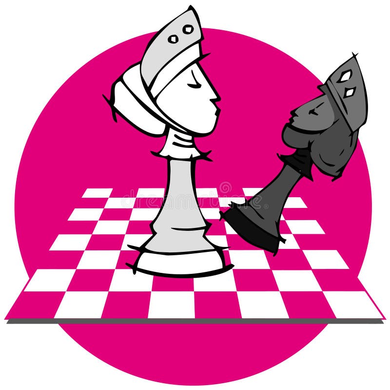 Chess Game with King Checkmate by Queen Stock Photo - Image of