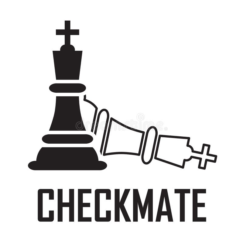 O Rei Branco Da Xadrez Pôs O Checkmate Para Enegrecer O Rei