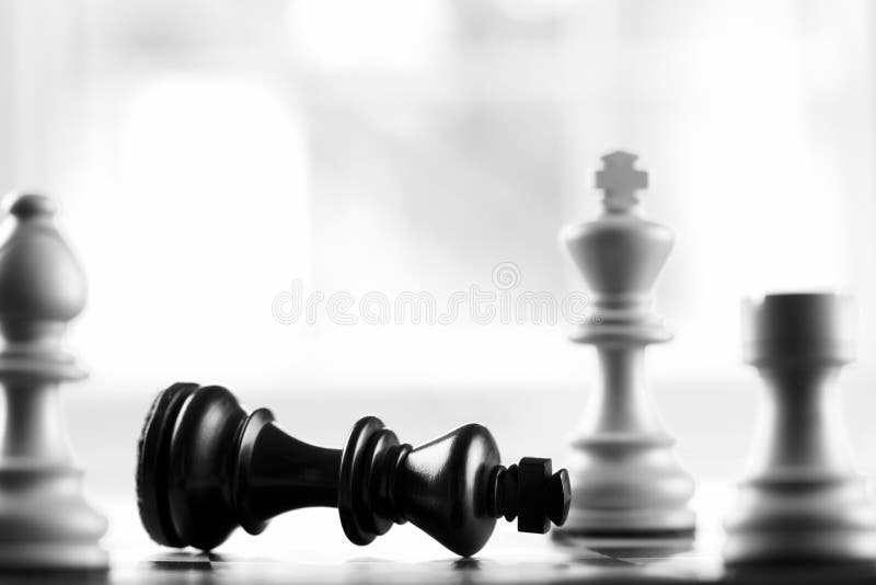 Premium Photo  Black king and white on the board .the most