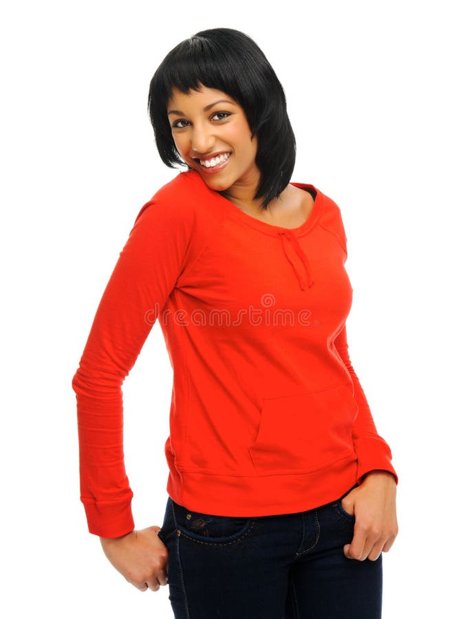 Cheeky girl in studio royalty free stock photos