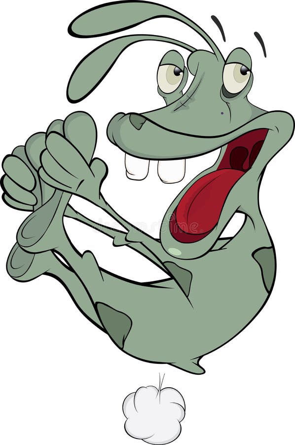 The Cheerful Alien. Cartoon Stock Vector - Illustration of character, fear:  36764276