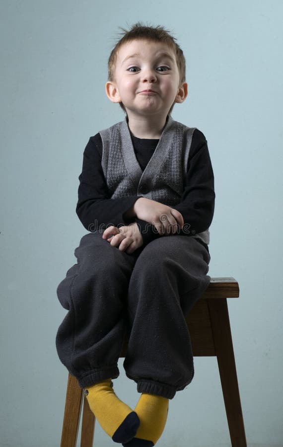 Two Year Old Boy Smiling with Tongue Sticking Out Stock Image - Image ...